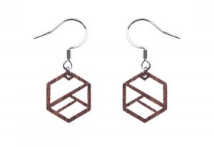 Wooden earrings Hexaline Earrings