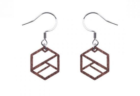 Wooden earrings Hexaline Earrings