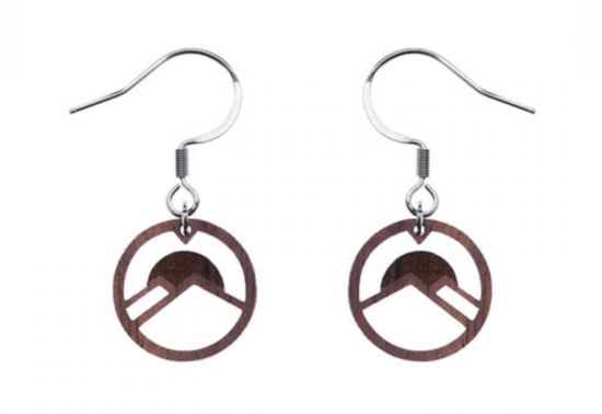 Wooden earrings Sunset Earrings