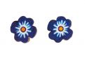 Wooden Earrings – Forget-Me-Not