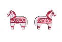 Wooden Earrings – Scandi Red Horse