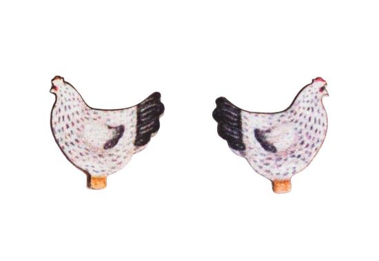 Wooden Earrings – Little Hen