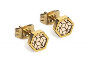Metal earrings Virie Earrings Hexagon