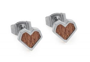 Metal earrings Red Earrings Heart