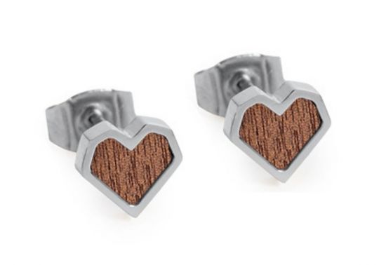 Metal earrings Red Earrings Heart