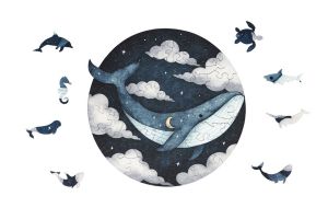 Wooden Puzzle Whale