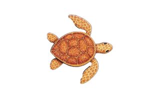 Wooden Brooch – Turtle