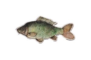 Wooden Brooch Carp – by Epipi