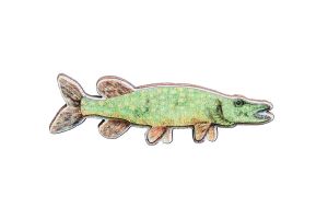 Wooden Brooch Pike– by Epipi