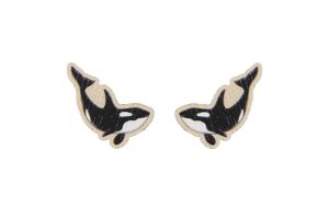 Wooden Earrings Orca