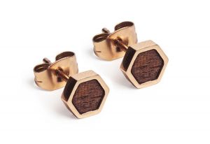 Metal earrings Rea Earrings Hexagon