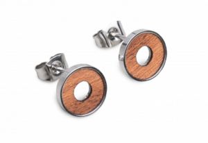 Metal earrings Red Earrings Circle