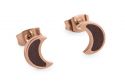 Metal earrings Rose Earrings Halfmoon