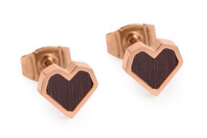 Metal earrings Rose Earrings Heart