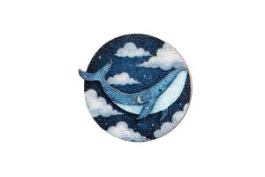 Wooden Magnet Whale