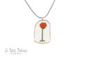 Wooden pendant The Little Prince Rose Pendant