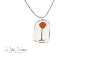Wooden pendant The Little Prince Rose Pendant