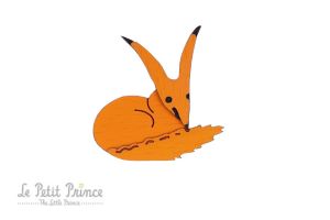Wooden brooch  The Little Prince Fox Brooch