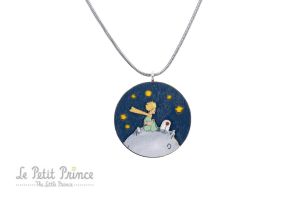 The Little Prince and rose pendant