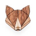 Wooden brooch Fox Brooch