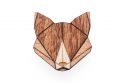 Wooden brooch Fox Brooch