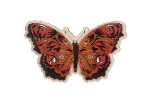 Wooden brooch Rouge Butterfly 