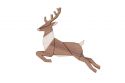 Wooden brooch Jumping Deer Brooch