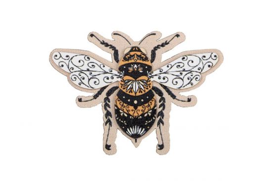 Wooden brooch Bee 