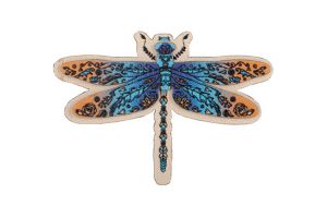 Wooden brooch Dragonfly 