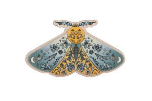 Wooden brooch Moth 
