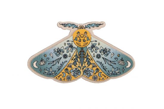 Wooden brooch Moth 