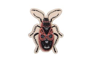 Wooden brooch Red Beatle