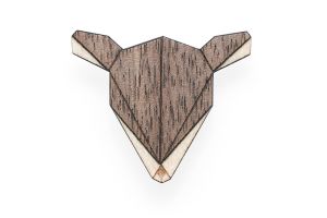 Wooden brooch Doe Brooch
