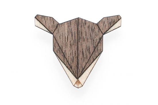 Wooden brooch Doe Brooch