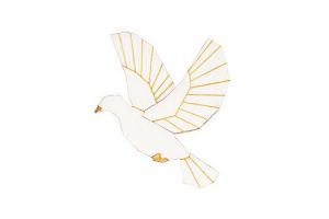 Wooden brooch Dove Brooch