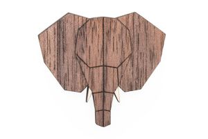 Wooden brooch Elephant Brooch
