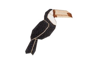 Wooden brooch Toucan Brooch