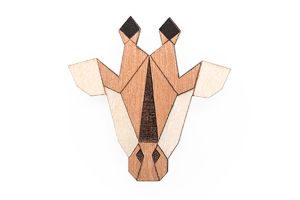 Wooden brooch Giraffe Brooch