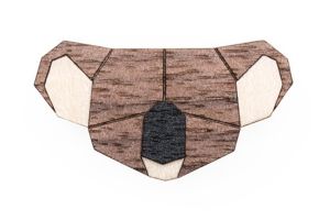 Wooden brooch Koala Brooch