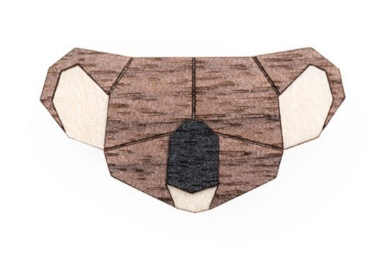Wooden brooch Koala Brooch