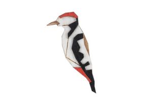 Wooden brooch Woodpecker Brooch