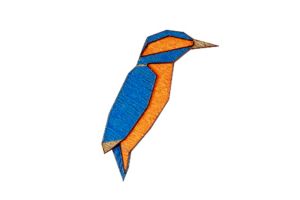 Wooden brooch Kingfisher Brooch