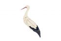 Wooden brooch Stork Brooch