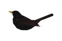 Wooden brooch Blackbird Brooch