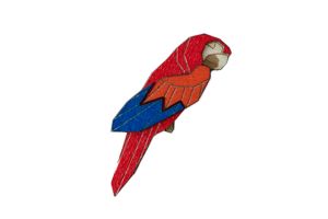 Wooden brooch Ara Parrot Brooch
