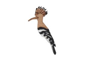 Wooden brooch Hoopoe Brooch