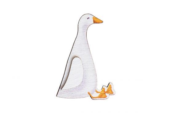 Wooden Brooch – Scandi Goose