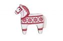 Wooden Brooch – Red Folk Horse
