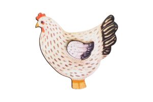 Wooden Brooch – Little Hen