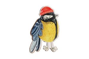 Wooden brooch Great Tit by Epipi